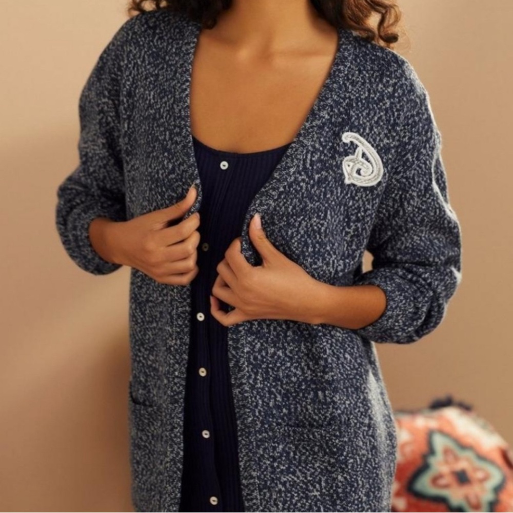 Her Universe Navy Blue Bouclé Cardigan Sweater